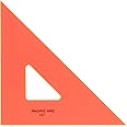 Pacific Arc Drafting Triangle, 16-inch, 45/90 Degrees, Fluorescent Orange