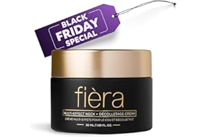Fièra Neck Firming & Tightening Cream - Anti Aging Moisturizer for Neck - With Glycolic & Hyaluronic Acid, Squalane, Willow B