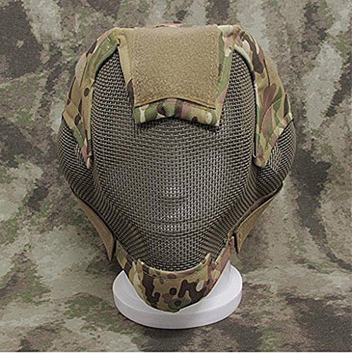 image for TUOP Airsoft Steel Mesh Mask, Full Face Protective Mask for Tactical G
