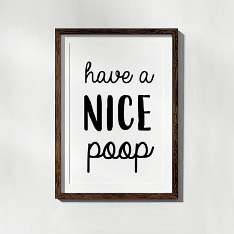 Amazon Com Have A Nice Poop Wall Decor Farmhouse Bathroom Decorations Humorous Home Decor Funny Bathroom Wall Art Print Signs For Teen Girls Boys Kids Adult Bathroom Unframed Wall