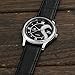 DREAMING Q&P Romantic His and Hers Watches,Pair Hearts Wristwatches for Couples Man Woman,Black Ultrathin Leather Strap Set of 2