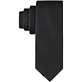 Calvin Klein Men’s Black Solid and Pattern Neckties – Standard and Extra Long Sizes