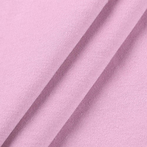Women Teen Girl Crop Tops Cute Saturn Star Print Short Sleeve Fashion T Shirt Blouse (Pink, S)