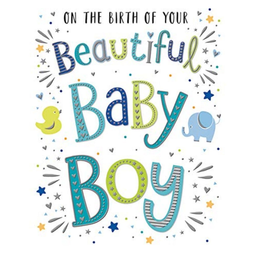 Regal Publishing Modern Beautiful Baby Boy Birth - 8 x 6 inches