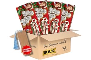 BIG BARGAIN WORLD Gingerbread Cookies Snack Cookie Box Snack Cookies Gingerbread Soft and Yummy Cookies , Holiday Treats, Family Pack Bulk Box different designs on their boxes in each season of the year 4 Pack Bonus Bookmark