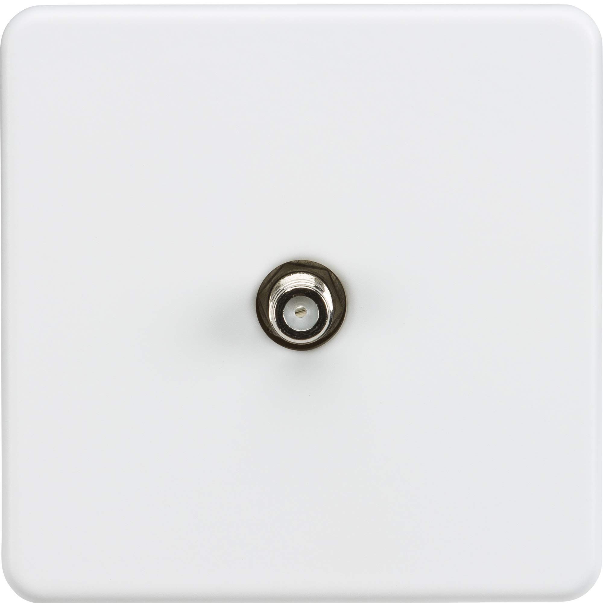 Knightsbridge SF0150MW Screw Less 1G Sat Tv Outlet, White