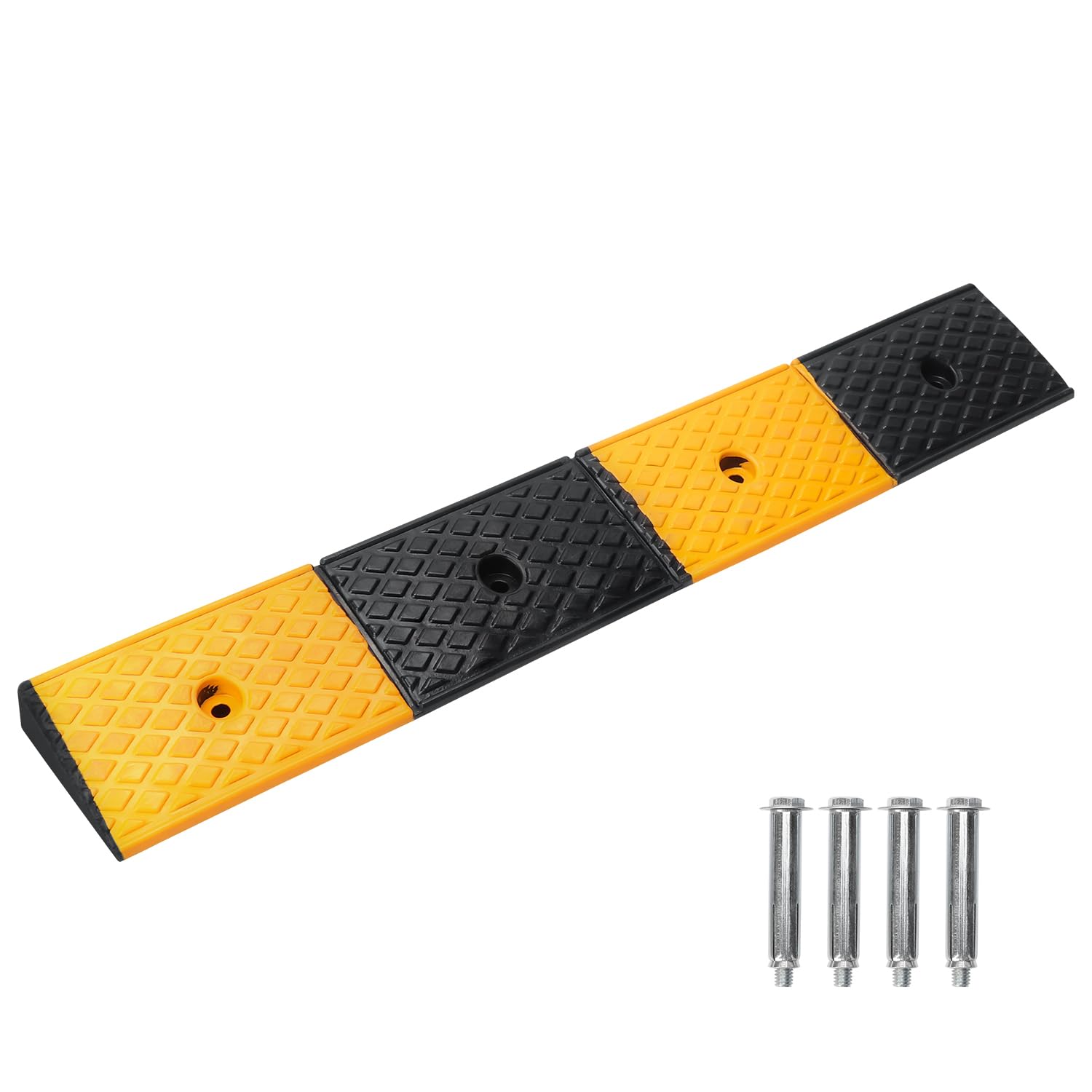 Nisorpa Rubber Kerb Ramps for Cars, 5cm Height Threshold Ramps, Heavy Duty Curb Ramp for Mobility Scooters, Wheelchair, Doorways, Steps, Sidewalk, 100x15x5cm