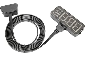 Head Up Display, Car HUD Display OBD2 Gauge Windshield Screen Projector 3D Reflection Overspeed Water Temperature Voltage Fai