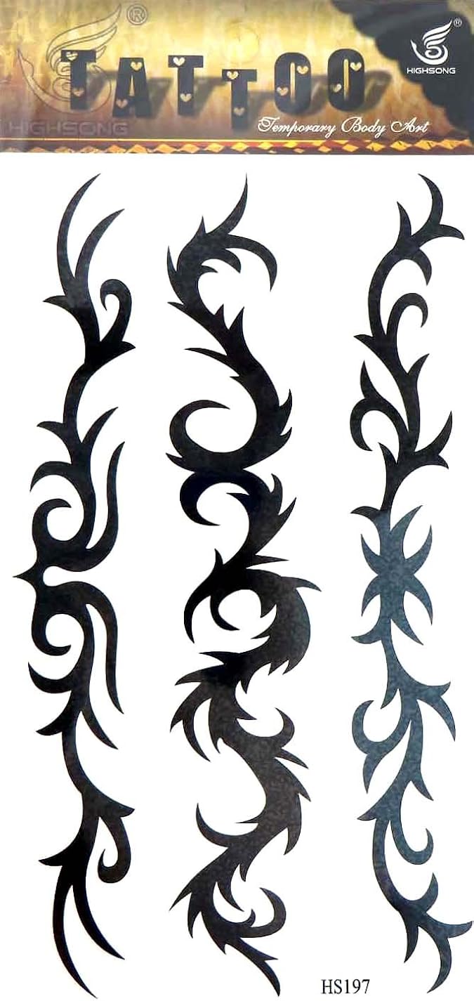 Amazon.com: tribal tramp stamp temporary tattoo fake tattoos removable: Clothing