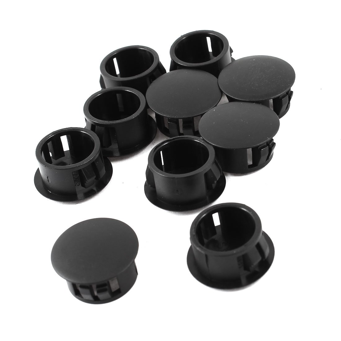 Sourcingmap 10 Pcs Black Snap in Type Locking Hole Plugs 16mm x 20mm x 10mm