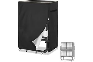 Alickwang Foldable Bed Cover,Heavy Duty Durable 600D Waterproof Dustproof Rollaway Bed Storage Cover With Zipper,Fits Adults Twin Size Rollaway Beds,Black,39"L x 15"W x 44.8"H