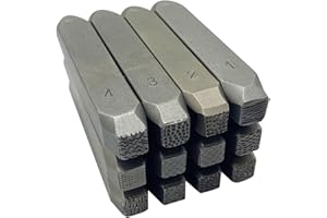 Pack of 12 Jewelry Detailing Chisels Set Metal Tool Processing Chisels Pattern Carving for Rings Jewellery Making Equipment