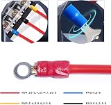 acdokuk 102 Pcs Copper Ring Crimp Terminals Connectors Kit, 4 Colours, 10 view 6