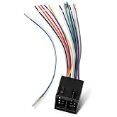 RED WOLF Car ISO 16 Pin Radio Wiring Harness Connector for International Semi Freightliner Colombia Peterbilt Mack Kenworth Truck 16 Pins Adapter Install Aftermarket Stereo CD Player Pioneer Kenwood