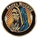 Santa Muerte Medallion Gold Chip Coin Pocket Patron