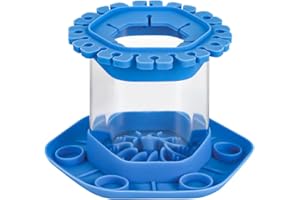 FDKJEJC Paint Brush Cleaner Rinse Cup (All-in-One), Brush Rinser for Painting, Oil Paint Brush Cleaner, Paint Water Dispenser, Paint Brush Holder for Fine Art, Studio, Classroom Both Painting (Blue)