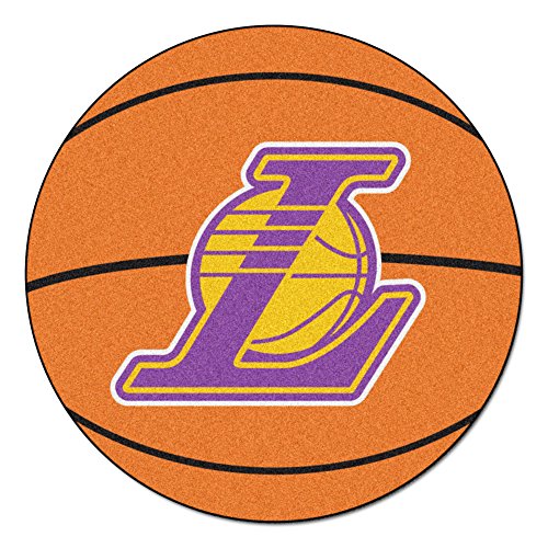 image for FANMATS NBA Los Angeles Lakers Nylon Face Basketball Rug, Home