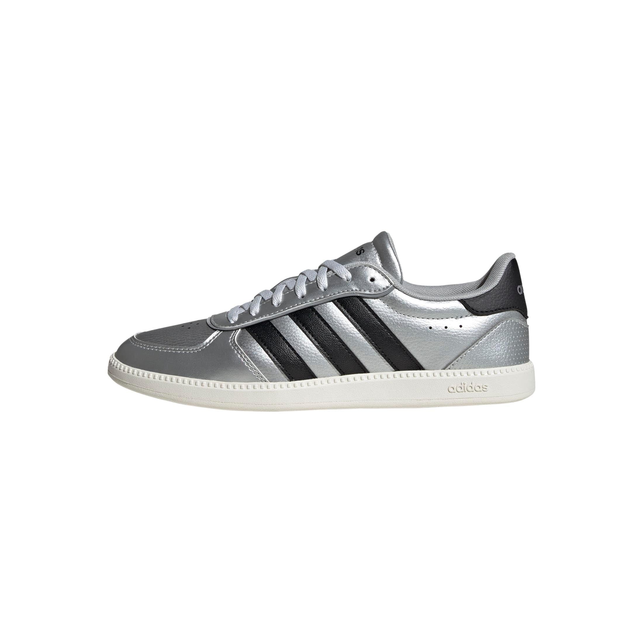 Photo 1 of Adidas Women's Breaknet Sleek, Matte Silver/Black/Off White, 8