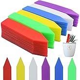 Mziart 120Pcs 4 Inches Plastic Plant Tags Waterproof Nursery Garden Plant Labels Stakes Pot Markers, Multicolor