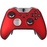 eXtremeRate Red Soft Touch Replacement Shell Front Faceplate Cover for Xbox One Elite Controller