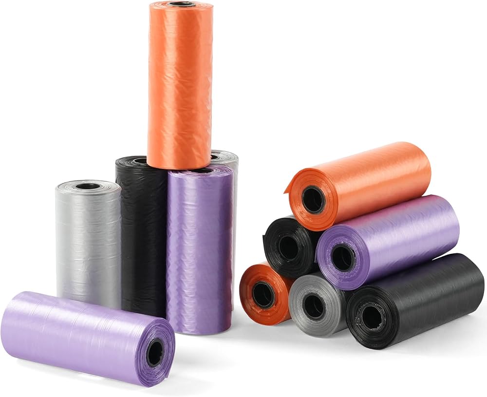 URAQT Car Trash Bag 90 Pcs 6 Rolls PE Mini Trash Bags for Car Discreet Design