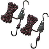 LE KAPMOZ Kayak Tie Down Straps Canoe Bow and Stern Heavy Duty Cargo Ratchet Pulley Rope Hanger