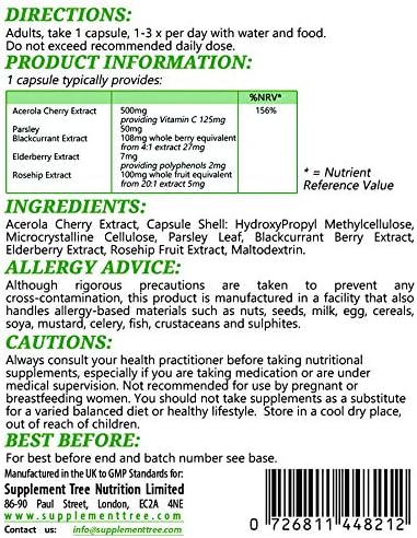 Vitamin C Food Form 60 Capsules, 60 count (Pack of 1) - Image 3