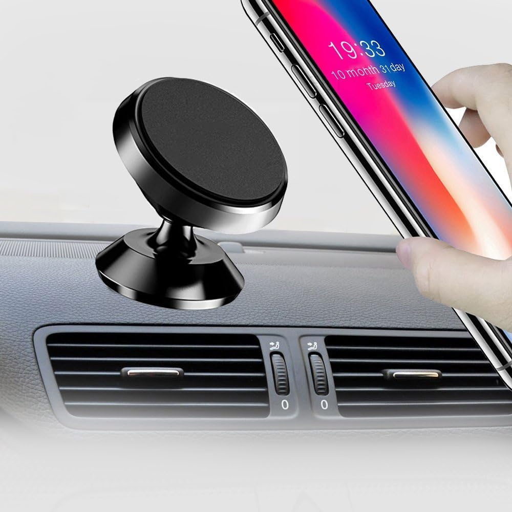 Kresdy Magnetic Car Mount Holder, 360° Rotation Smartphone Holder for Car,Universal Dashboard Mount,Hands Free Phone Mount, Cell Phone Holder for iPhone 7/8 Plus/X, Samsung Galaxy S8 / S7