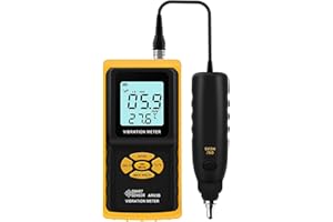 AR63B Digital Vibration Meter Vibrometer 3-in-1 Measuring Modes for Acceleration, Velocity, Displacement, and Environmental T
