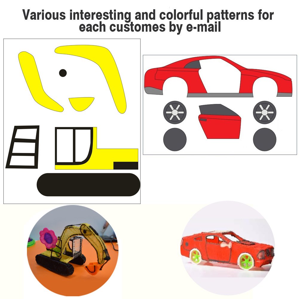 ACTOPP 2017 Updated White 3D Pen 3D Intelligent Dimension Pen with 1.75mm PLA/PCL Filament Support 3D Printing Pen One Button Operation No Burn No Toxic No Clog Gifts for Boys & Girls