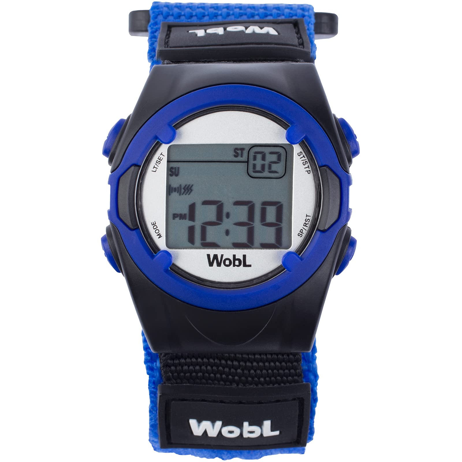 Photo 1 of WobL Vibrating 8-Alarm & Repeating Countdown Timer Watch for Kids & Adults, Medication/Sports/Meetings/Potty Reminders, Blue