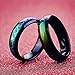 fashionlife2018 Titanium Steel Mood Rings for Lovers Emotional Change Color Temperature Feeling Heartbeat ECG Rings
