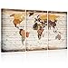 Visual Art Decor Large Vintage World Map Canvas Prints Atlas Framed Map Wall Decor Ready to Hang Modern Artwork for Living Room Office Wall Decoration (1)