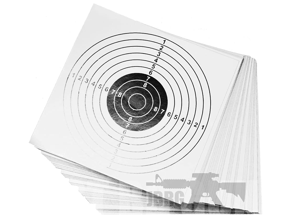 Airsoft High Grade 6mm 0.20g Biodegradable White BB Pellets High Precision Polished BBS 1000,2000,5000,10000 Shots In A Resealable Bag ALLCLEARANCEUK (100 Card Airsoft Targets White)