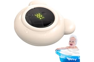 Babys Bath Thermometer, Digital Floating Water Thermometer for Newborns with LED Display, Easy to Read Water Temperature, Fun