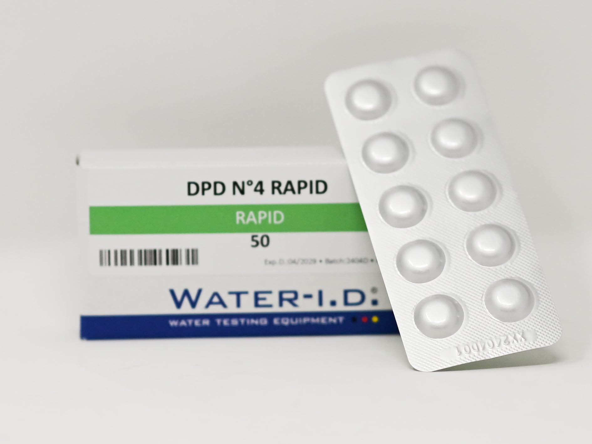 Testallwater - DPD No.4 Rapid Dissolve Tablets | Accurate Combined Chlorine Measurement | For Pooltester Range | Active Oxygen 0.0-15.0 mg/l O₂ | 50 Pack