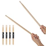 4 Pairs Drum sticks 5A Maple Wood Tip Drumstick for