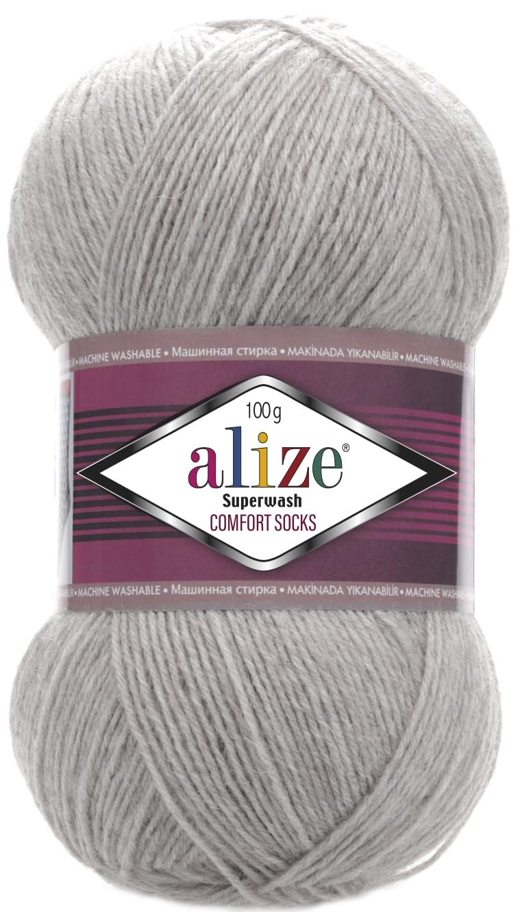 Sock Yarn 100 g Superwash Comfort Sock Wool 420 m 75% SW Wool - 25% Polyamide Hand Knitting Yarn Multicoloured Sweater Vest Cardigan Blouse Scarve Hat Beanie Bootie Mitten Beret (21)