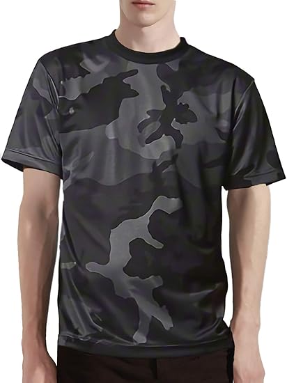 Amazon アズルテ 迷彩 半袖 Tシャツ メンズ ドライ シャツ スポーツ カモフラ S L アクティブシャツ Tシャツ 通販