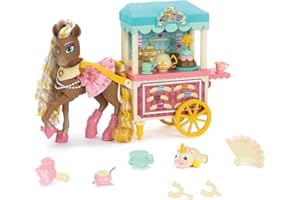 Wild Manes Horse Toys Cherie’s Tea and Treats Cart Playset with Cherie Horse Doll Figure, Includes Brush and Play Accessories