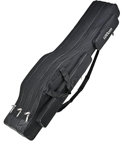 Foldable Fishing Rod Case 80cm, Portable Pole Bag for Short Rods & Reels