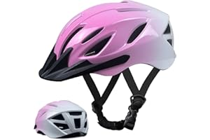 AISSTXOER Adult Bike Helmet for Men Women Ages 14 and Up, Streamlined Design with Snap On/Off Visor Moisture-Washable Lining, Bicycle Cycling Helmets Can Fit Head Circumference 58-62cm
