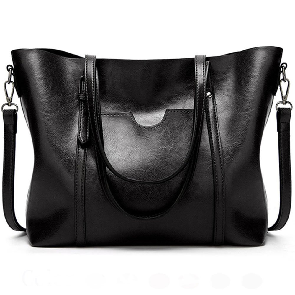 FiveloveTwo Ladies All-match Top-Handle Bags Crossbody Hobo Shoulder Satchel Tote Bags Shopper Clutch Handbags Purse for Women black(Size: 3)