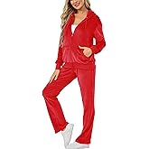 Aitmoask Velour Track Suits for Women Set Fall Sweatsuits 2 Piece