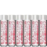 VOSS Strawberry Ginger Flavored Sparkling Water, 12.7oz Glass Bottle (Pack of 6, Total of 76.2 Fl Oz)