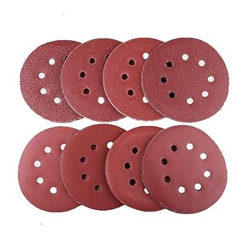 Schleifscheiben, Gyvazla Klett-Schleifpapier Ø125mm 80 Stück Körnung je 10 x 40/60/80/120/180/240/320/400 Exzenter-Schleifer 