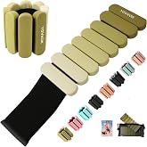 YOVKOK Ankle Weights, 1LB/ 2LB Each, Multiple Options | Wrist Leg Arm Weights for Women Men, Adjustable Silicone Weighted Bangles for Walking, Yoga, Pilates, Home Gym Workout