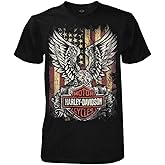 Harley-Davidson Men's Custom Freedom Short Sleeve Crew Neck Tee - Black