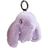 ELVRLA Cute Long Ears Rabbit Bunny keychain Plush Rabbit Fluffy Rabbit Key Ring Bag Charm Purse Pendant
