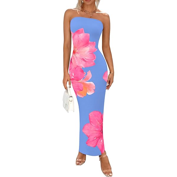 open lace back dress PRETTYGARDEN Women's 2026 Summer Floral Bodycon Maxi Dresses Ribbed  Strapless Tube Casual Boho Party Long Dress (Floral Black,X-Small) at  Amazon Women's Clothing store